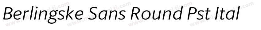 Berlingske Sans Round Pst Italic字体转换
